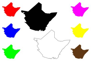 Greenbrier County, Batı Virginia Eyaleti (ABD, Amerika Birleşik Devletleri, ABD, ABD) harita vektör çizimi, çizim çizimi Greenbrier haritası