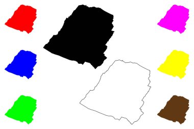 Hampshire County, Batı Virginia Eyaleti (ABD eyaleti, ABD, ABD, ABD) harita vektör çizimi, çizim Hampshire haritası