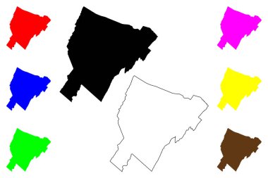 Hardy County, Batı Virginia Eyaleti (ABD eyaleti, Amerika Birleşik Devletleri, ABD, ABD) harita vektör çizimi, karalama çizimi Hardy haritası