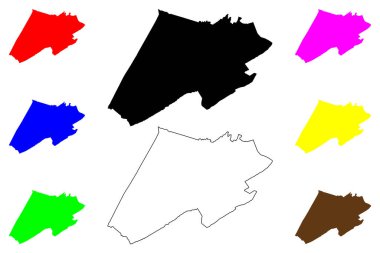 Monroe İlçesi, Batı Virginia Eyaleti (ABD, Amerika Birleşik Devletleri, ABD, ABD) harita vektör çizimi, çizim Monroe haritası