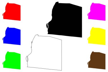 Ohio Eyaleti, Batı Virginia Eyaleti (ABD, ABD, ABD) harita vektör çizimi, Ohio haritası çizimi