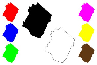 Pendleton County, Batı Virginia Eyaleti (ABD eyaleti, ABD, ABD, ABD) harita vektör çizimi, karalama çizimi Pendleton haritası
