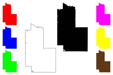 Forest County, Wisconsin Eyaleti (ABD eyaleti, Amerika Birleşik Devletleri, ABD) harita vektör çizimi, çizim haritası