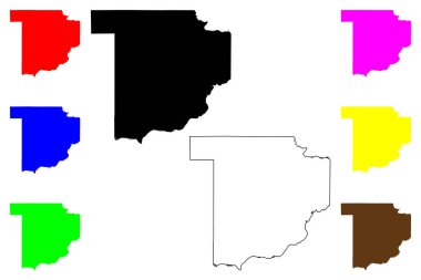 Sauk County, Wisconsin Eyaleti (ABD eyaleti, Amerika Birleşik Devletleri, ABD) harita vektör çizimi, çizim Sauk haritası