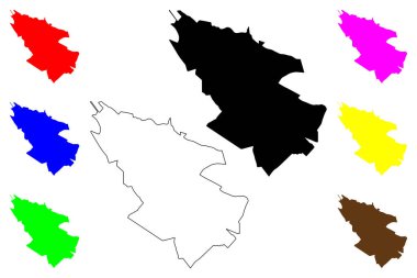 Lagarto şehri (Brezilya Federatif Cumhuriyeti, Sergipe State) harita vektör çizimi, çizim çizimi Lagarto haritası