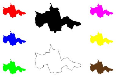 Santa Maria şehri (Brezilya Federatif Cumhuriyeti, Rio Grande do Sul eyaleti) harita vektör çizimi, Santa Maria haritasını çiz