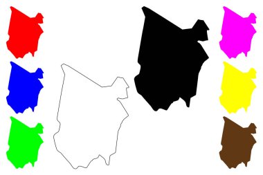 Sao Caetano do Sul şehri (Brezilya Federatif Cumhuriyeti, Sao Paulo eyaleti) harita vektör çizimi, çizim Sao Caetano do Sul haritası