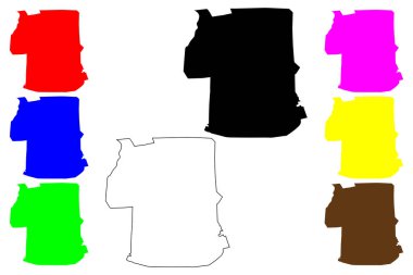 Sao Joss do Rio Preto City (Brezilya Federatif Cumhuriyeti, Sao Paulo State) harita vektör çizimi, çizim haritası