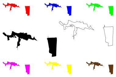 Sao Mateus şehri (Brezilya Federatif Cumhuriyeti, Espirito Santo State) harita vektör çizimi, çizim Sao Mateus haritası