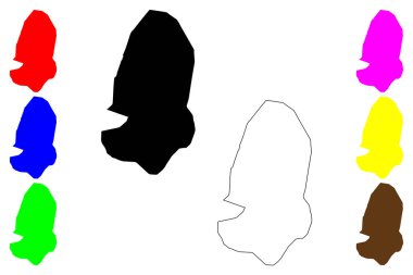 San Cristobal şehri (Dominik Cumhuriyeti, Hispaniola) harita vektör çizimi, çizim haritası