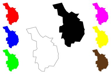 San Juan de la Maguana (Dominik Cumhuriyeti, Hispaniola) harita vektör çizimi, çizim San Juan de la Maguana haritası