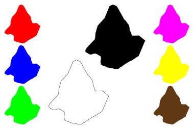 Ibarra şehri (Ekvador Cumhuriyeti, Imbabura Eyaleti) harita vektör çizimi, çizim San Miguel de Ibarra haritası