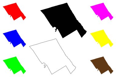 Asyut şehir (Mısır Arap Cumhuriyeti) harita vektör illüstrasyonu, çizim Asyut haritası