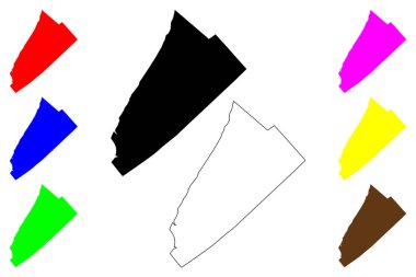 Luxor şehri (Arap Mısır Cumhuriyeti, Luxor Valiliği) harita vektör çizimi, çizim haritası