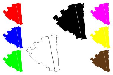 El Hawamdeya şehri (Mısır Arap Cumhuriyeti, Giza Valiliği) harita vektör çizimi, çizim al Hamidiyah haritası