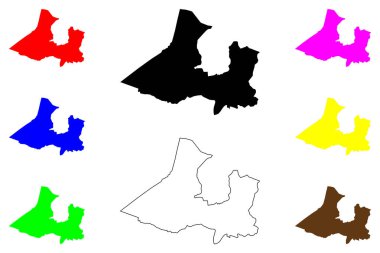 Mejicanos şehri (El Salvador Cumhuriyeti, San Salvador Bölümü) harita vektör çizimi, çizim çizimi Mejicanos haritası