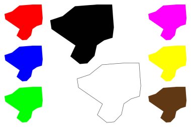 Santa Tecla şehri (El Salvador Cumhuriyeti, La Libertad Departmanı) harita vektör çizimi, Santa Tecla haritasını çiz