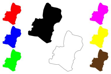 Soyapango şehri (El Salvador Cumhuriyeti, San Salvador Bölümü) harita vektör çizimi, karalama çizimi Soya haritası