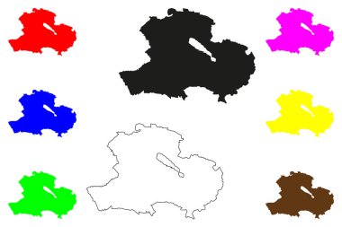 Tiflis haritası çizimi, Tiflis haritası çizimi, Tiflis başkenti (Gürcistan ülkesi) harita vektör çizimi