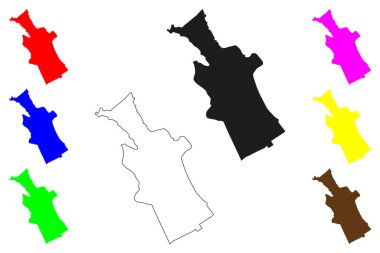 Ioannina kenti (Yunanistan, Yunanistan Cumhuriyeti, Epirus bölgesi) harita vektör çizimi, çizim Yannena haritası