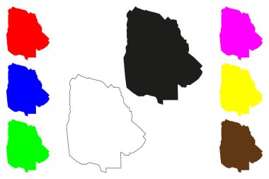 Escuintla Şehri (Guatemala Cumhuriyeti) harita vektör illüstrasyonu, çizim Escuintla haritası