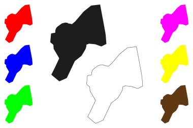 Juticalpa şehri (Honduras Cumhuriyeti, Olancho Departmanı) harita vektör çizimi, çizim Juticalpa haritası