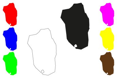 Choloma Şehri (Honduras Cumhuriyeti, Corts Departmanı) harita vektör çizimi, çizim Xolomac haritası,