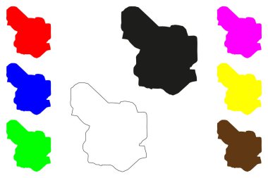 Abohar şehri (Hindistan Cumhuriyeti, Punjab Eyaleti) harita vektör çizimi, çizim Abohar haritası