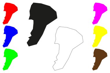 Amravati şehri (Hindistan Cumhuriyeti, Maharashtra Eyaleti) harita vektör çizimi, Amravati haritası karala