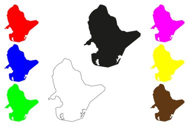 Ambarnath şehri (Hindistan Cumhuriyeti, Maharashtra Eyaleti) harita vektör çizimi, çizim Ambarnath haritası