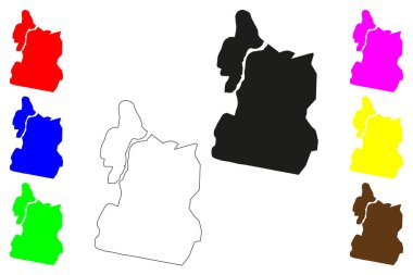 Ambur şehri (Hindistan Cumhuriyeti, Tamil Nadu eyaleti) harita vektör çizimi, çizim Ambur haritası