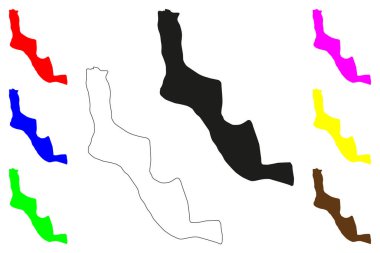 Bagaha şehri (Hindistan Cumhuriyeti, Bihar Devleti) harita vektör çizimi, çizim Bagaha haritası
