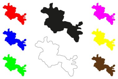 Balasore şehri (Hindistan Cumhuriyeti, Odisha Eyaleti) harita vektör illüstrasyonu, çizim Baleswar haritası