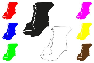 Balurghat şehri (Hindistan Cumhuriyeti, Batı Bengal Eyaleti) harita vektör çizimi, karalama çizimi Balurghat haritası