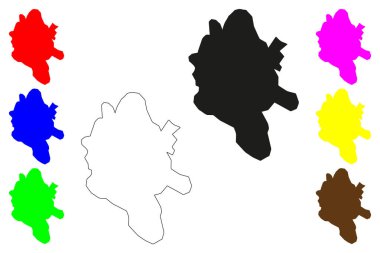 Banda şehri (Hindistan Cumhuriyeti, Uttar Pradesh Eyaleti) harita vektör çizimi, Banda haritası çiz