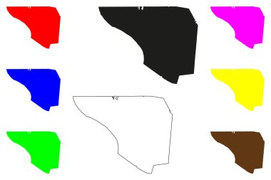 Barrackpore şehri (Hindistan Cumhuriyeti, Batı Bengal Eyaleti) harita vektör çizimi, çizim Barrackpur haritası