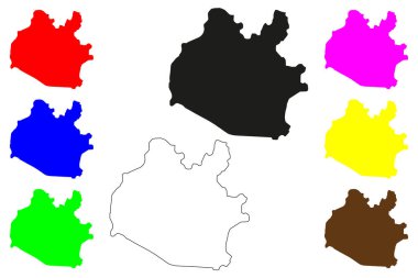 Batala şehri (Hindistan Cumhuriyeti, Punjab Eyaleti) harita vektör çizimi, çizim Batala haritası