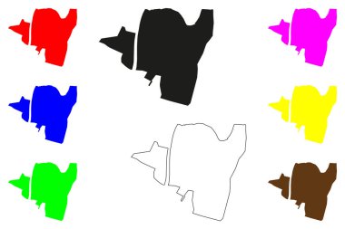 Berhampore city (Republic of India, State of West Bengal) map vector illustration, scribble sketch Baharampur map