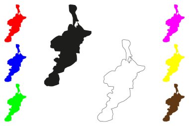 Belgaum city (Republic of India, State of Karnataka) map vector illustration, scribble sketch Belagavi or Belgaon map