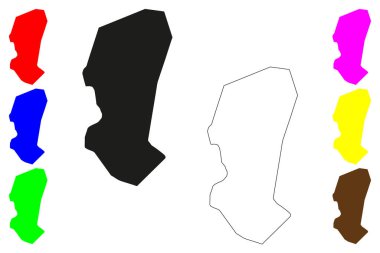 Bidhannagar şehri (Hindistan Cumhuriyeti, Batı Bengal Eyaleti) harita vektör çizimi, karalama Bidhan Nagar, Bidhananagar veya Salt Lake City haritası