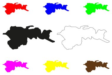 Bhusawal şehri (Hindistan Cumhuriyeti, Maharashtra Eyaleti) harita vektör illüstrasyonu, çizim Bhusaval haritası