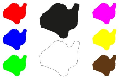 Bijapur şehri (Hindistan Cumhuriyeti, Karnataka Eyaleti) harita vektör çizimi, çizim Vijayapura haritası