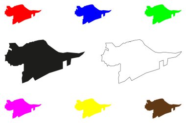 Berhampur şehri (Hindistan Cumhuriyeti, Odisha Eyaleti) harita vektör çizimi, çizim Brahmapur haritası