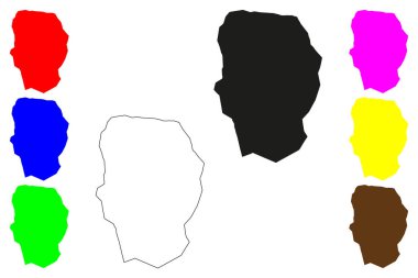 Deoghar şehri (Hindistan Cumhuriyeti, Jharkhand eyaleti) harita vektör çizimi, çizim Devghar, Baba Baidyanath Dham ve Satsang Nagar haritası