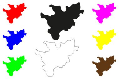 Dharmavaram şehri (Hindistan Cumhuriyeti, Andhra Pradesh eyaleti) harita vektör çizimi, çizim Dharmavaram haritası