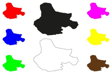 Faizabad şehri (Hindistan Cumhuriyeti, Uttar Pradesh Eyaleti) harita vektör çizimi, Faizabad haritası çizimi