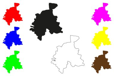 Gulbarga şehri (Hindistan Cumhuriyeti, Karnataka Eyaleti) harita vektör çizimi, Kalaburagi haritasını çiz