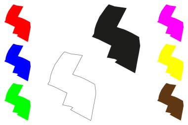 Haldwani city (Republic of India, State of Uttarakhand) map vector illustration, scribble sketch Haldwani-cum-Kathgodam map