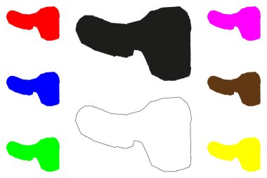 Jalpaiguri şehri (Hindistan Cumhuriyeti, Batı Bengal Eyaleti) harita vektör çizimi, çizim Jalpaiguri haritası