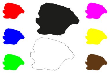 Jind şehri (Hindistan Cumhuriyeti, Haryana Eyaleti) harita vektör çizimi, çizim Jind haritası